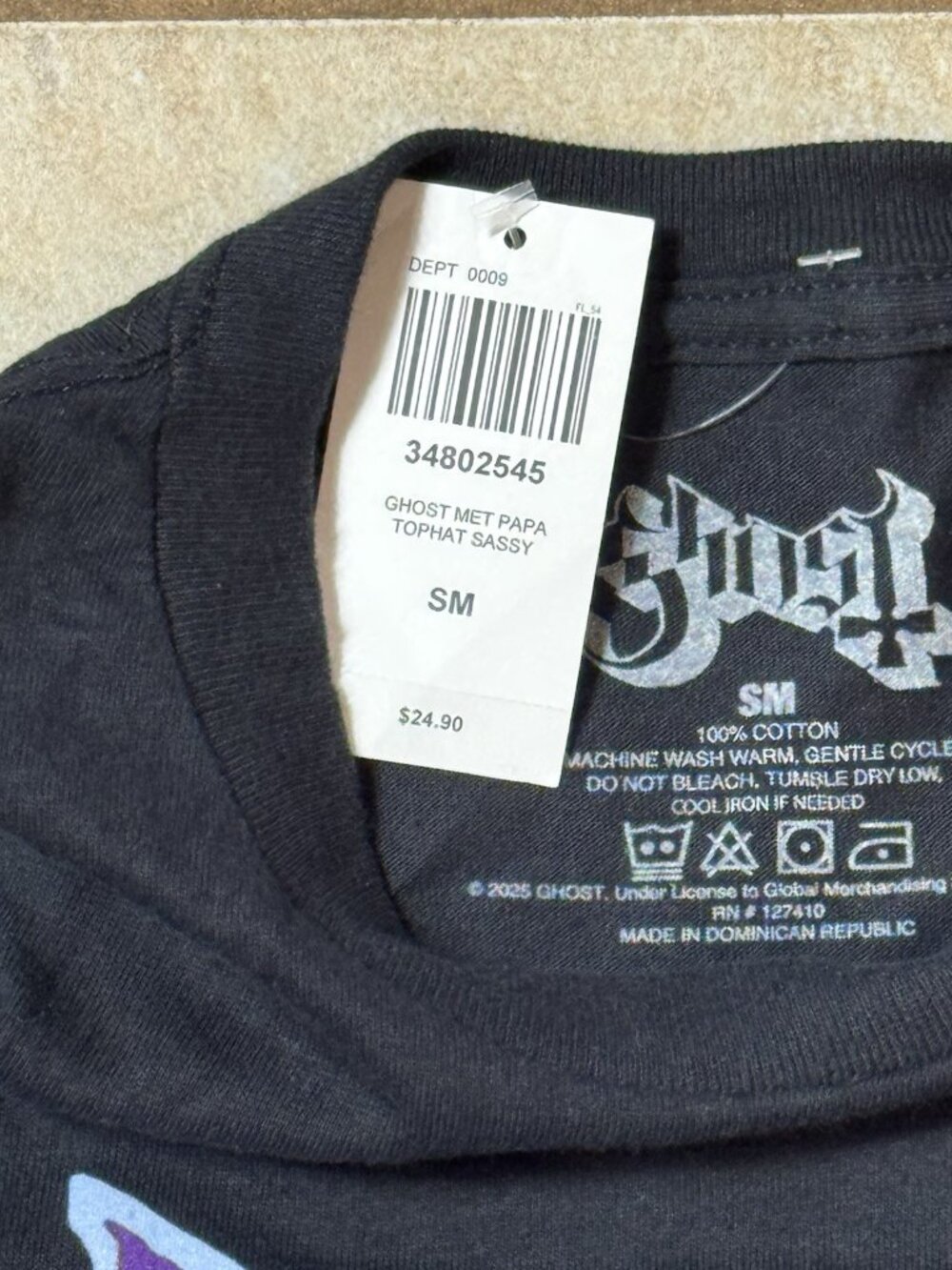 Ghost Papa V Perpetua Top Hat T-Shirt Size MEDIUM New With Tags - Picture 6 of 6